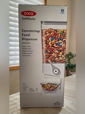 OXO SoftWorks Clear Food Dispenser with White Base *NEW*